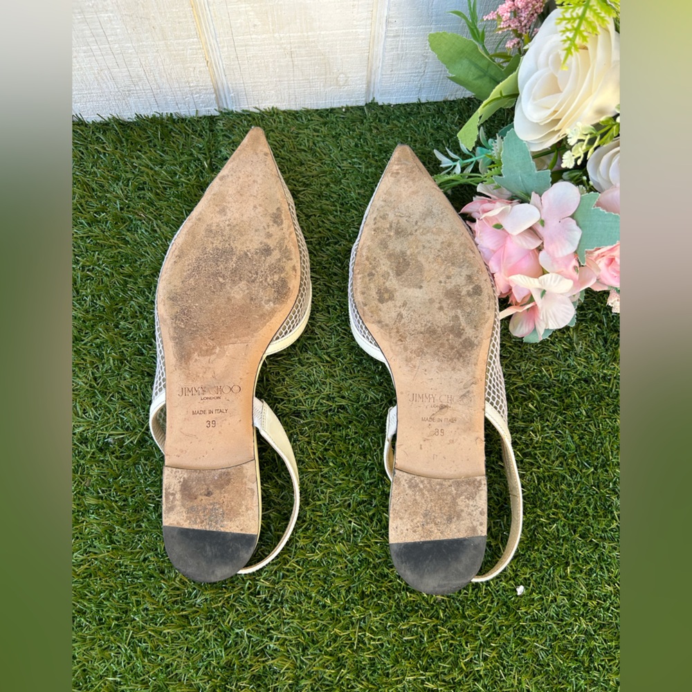 Jimmy Choo
White Mesh Fetto Slingback Flat women size 9 preowned - Picture 16 of 16